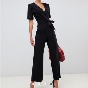 NWT Fashion Union Black Short Sleeve Jumpsuit